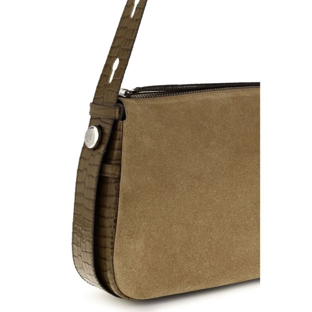 Tory Burch Beige Suede Leather Shoulder Women's Bag - Picture 4 of 4